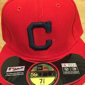 Red MLB CLEVELAND GUARDIANS New Era 59 Fifty Men's Fitted Hat Size  Size 7 3/8